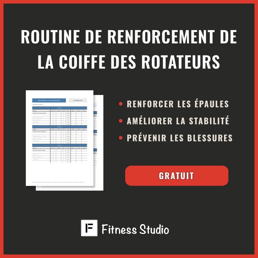 Cahier de renforcement de la coiffe des rotateurs